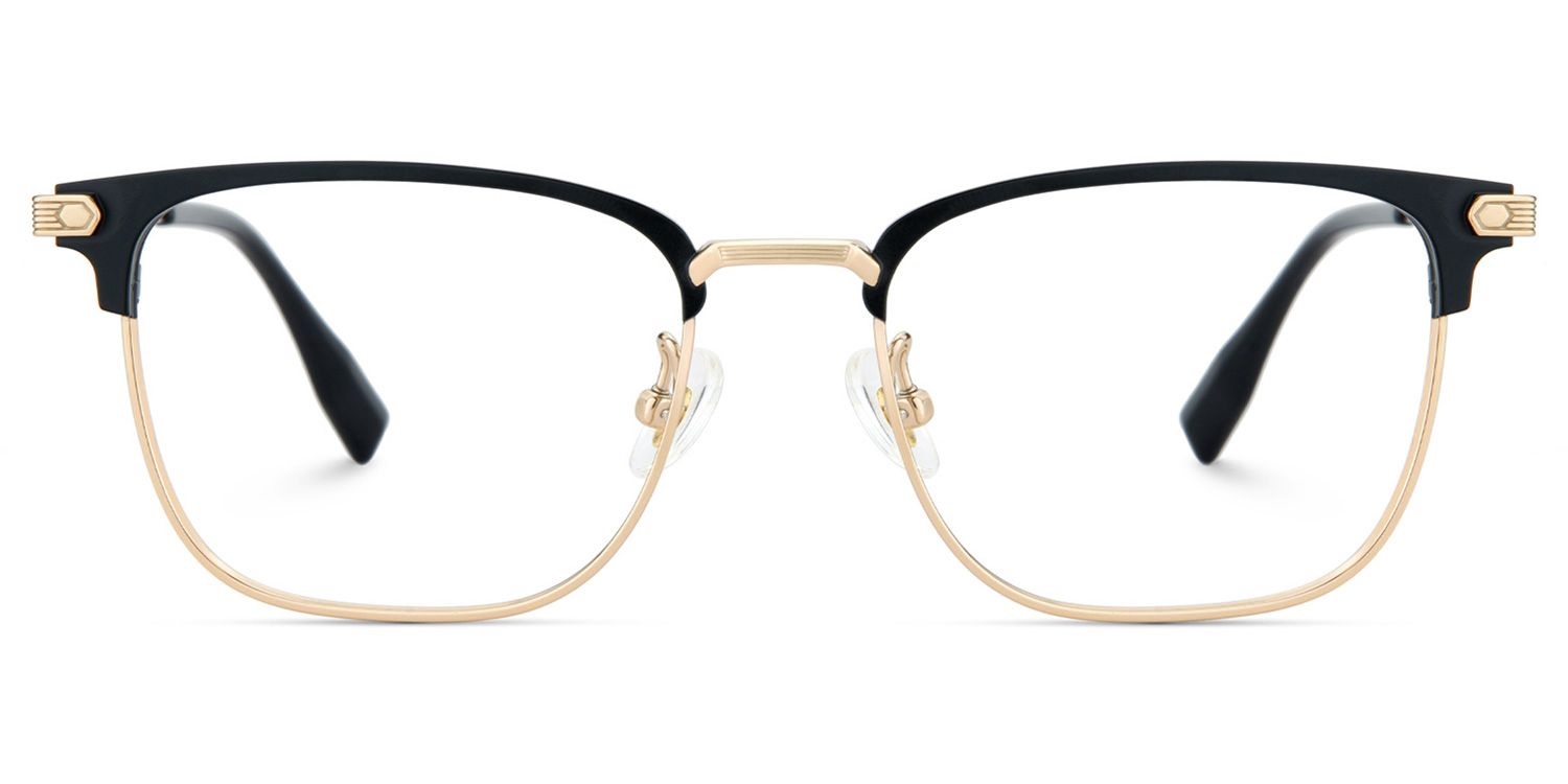 Men's Titanium Eyeglass Frames with Browline Shape1