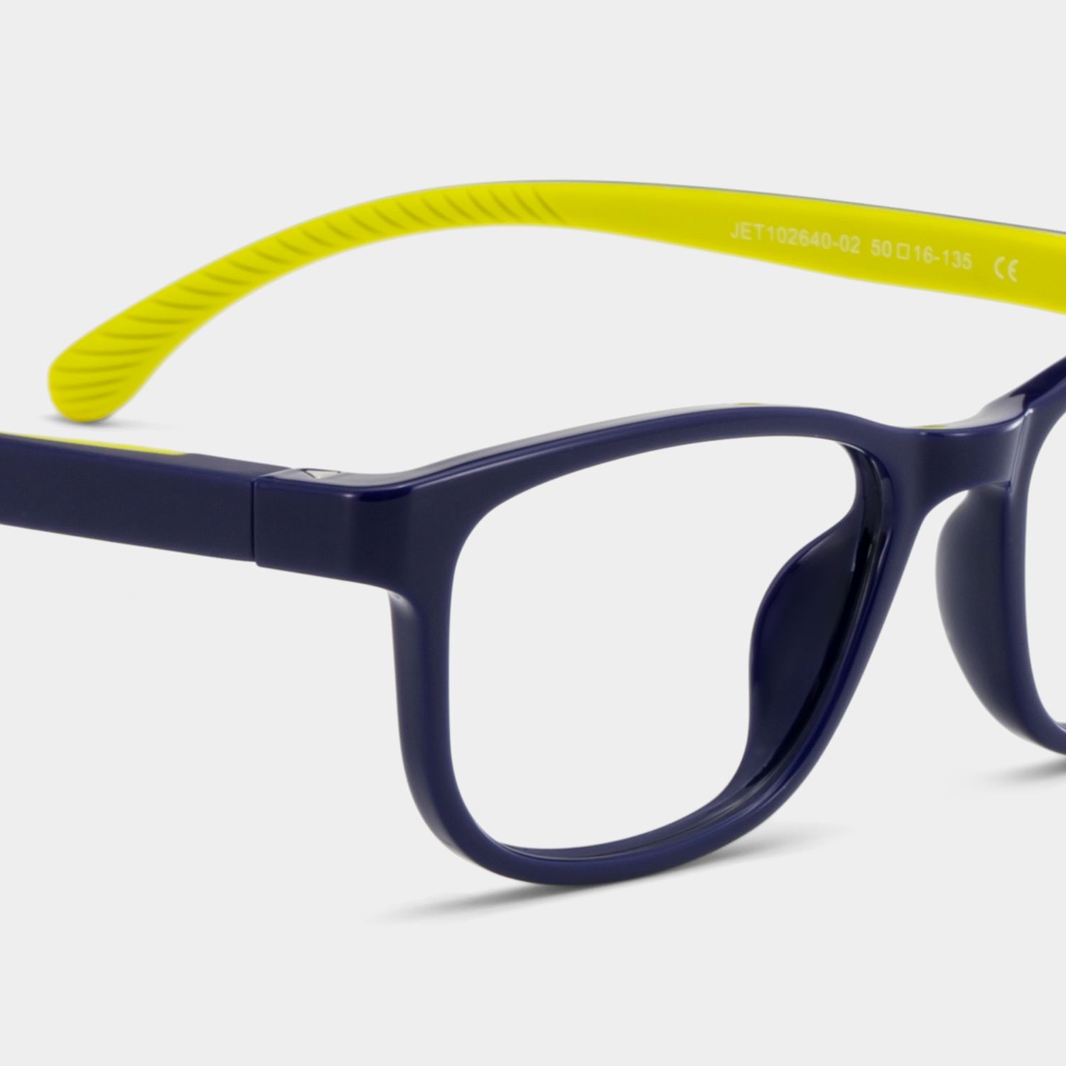 Robin Rectangle Black Yellow Frame Eyeglasses for Pre-tweens4