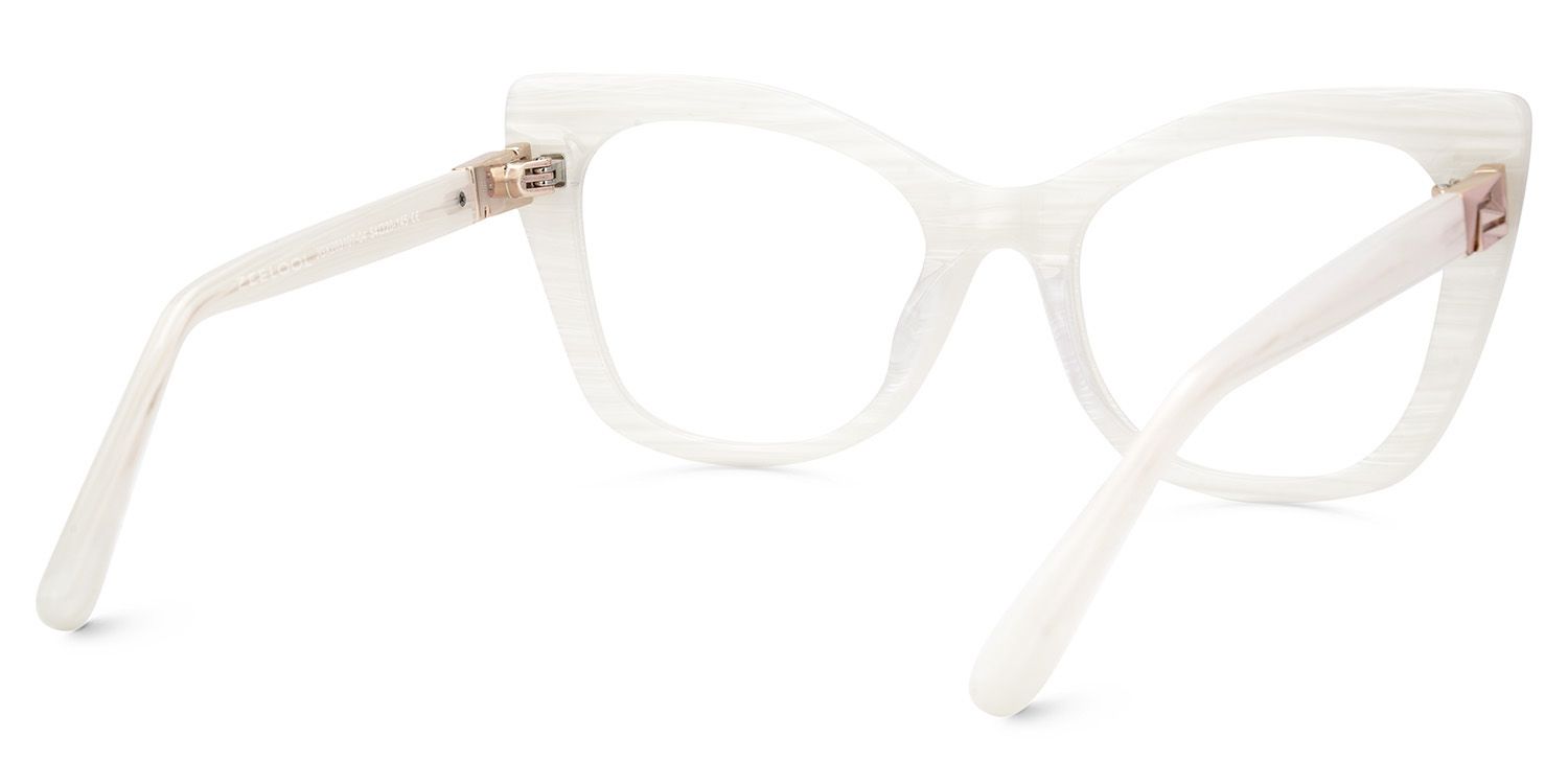 Vela Cateye White Designer Glasses on Sale | ZEELOOL Canada3