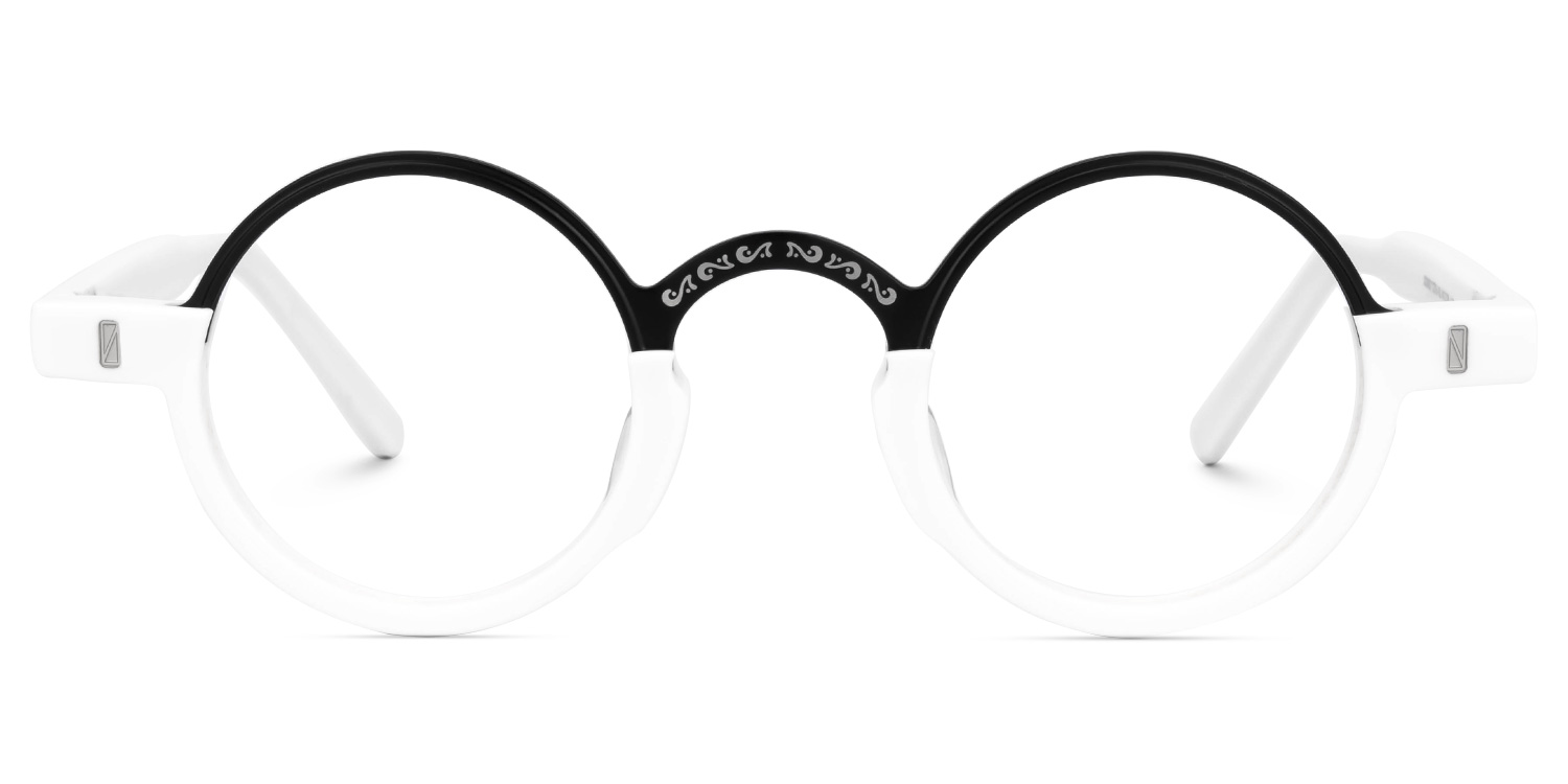 Lumy Round White Glasses0