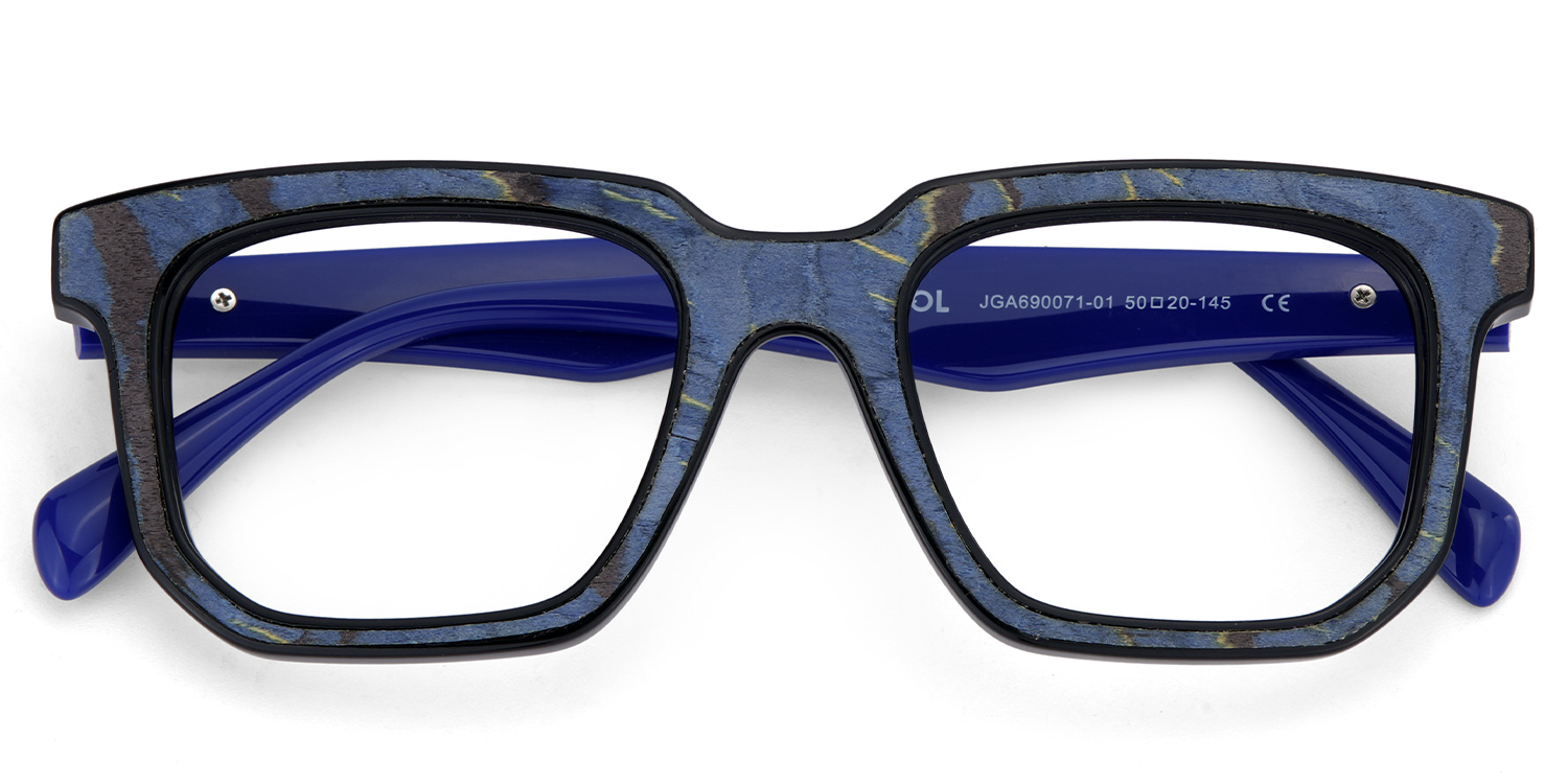 Keylin Rectangle Blue Glasses2