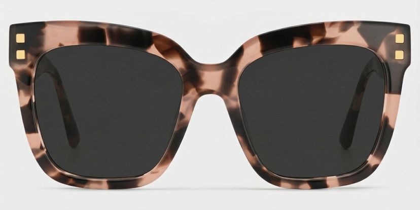 Minguela Pink-Tortoise Square Sunglasses