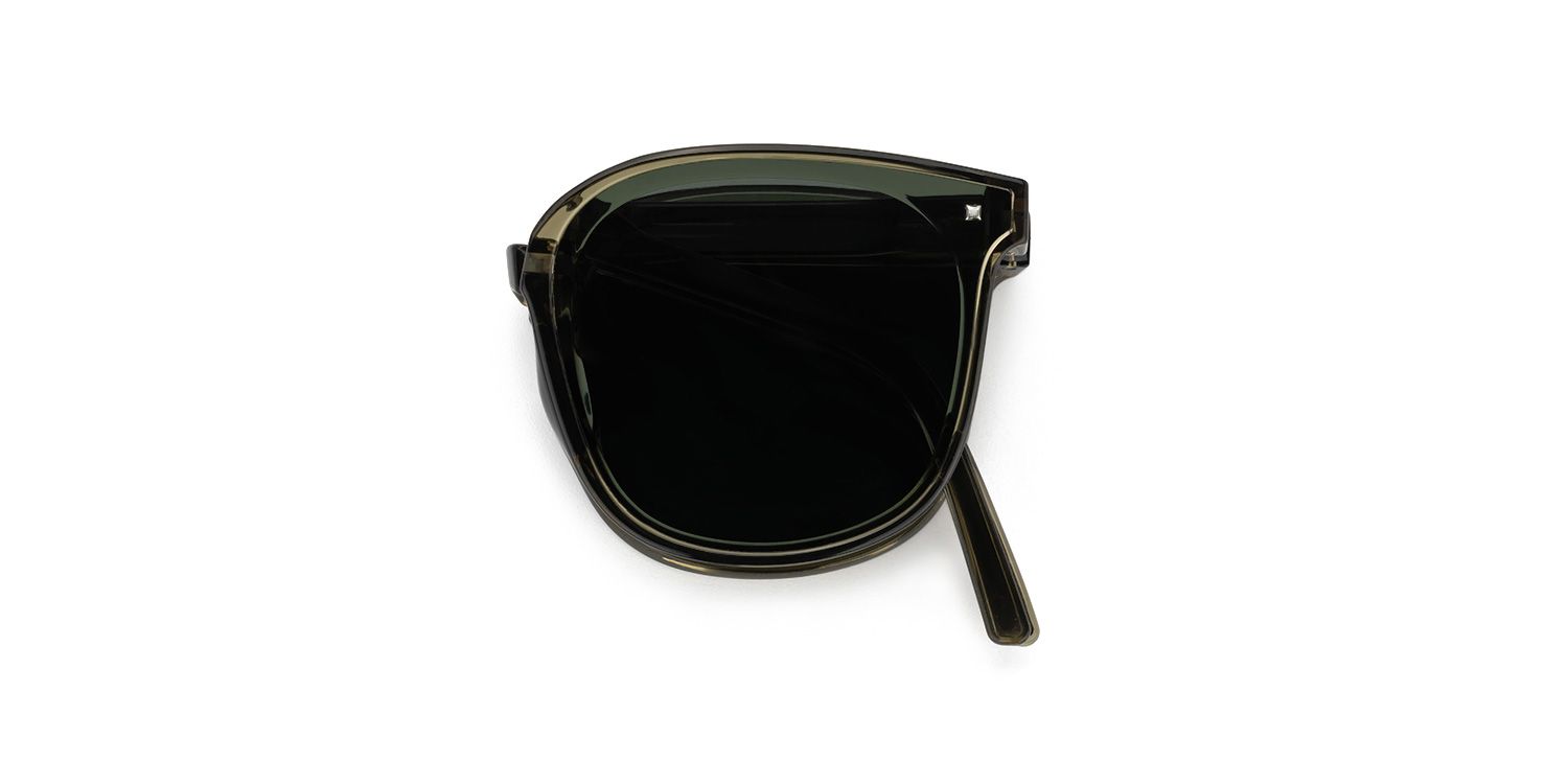 Sulaika Green Square Polarized Sunglasses for Driving | ZEELOOL CA1
