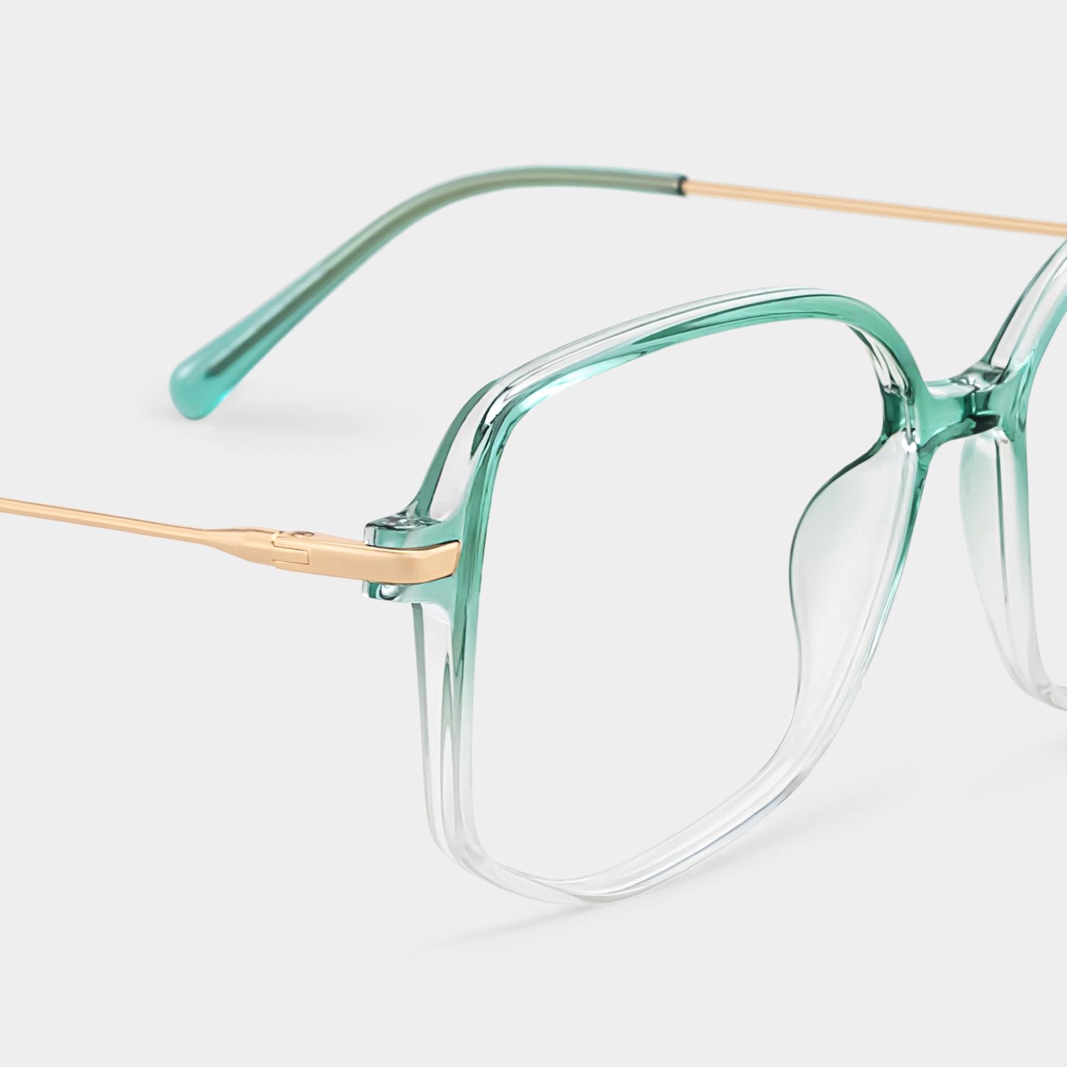 Payton Green Geometric Frame Glasses | Zeelool4