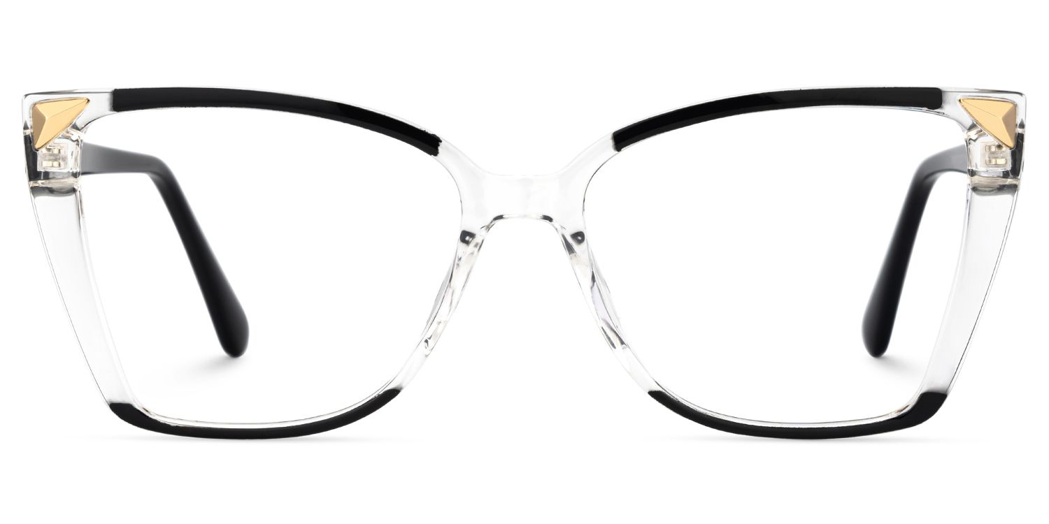 Clear Frame Glasses With Black Sides For Women1
