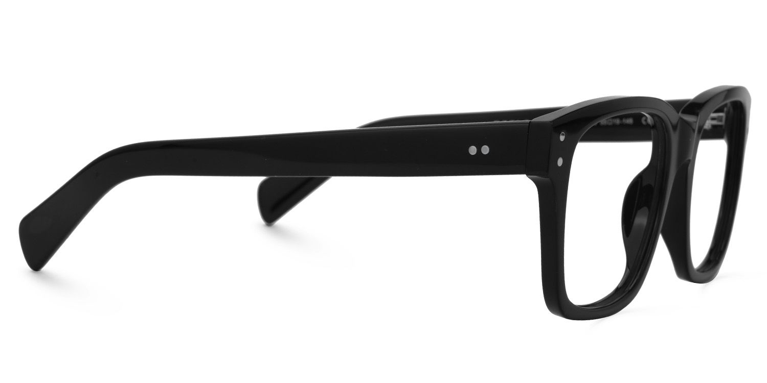 Fussell Square Black Full-Frame Glasses | ZEELOOL Canada2