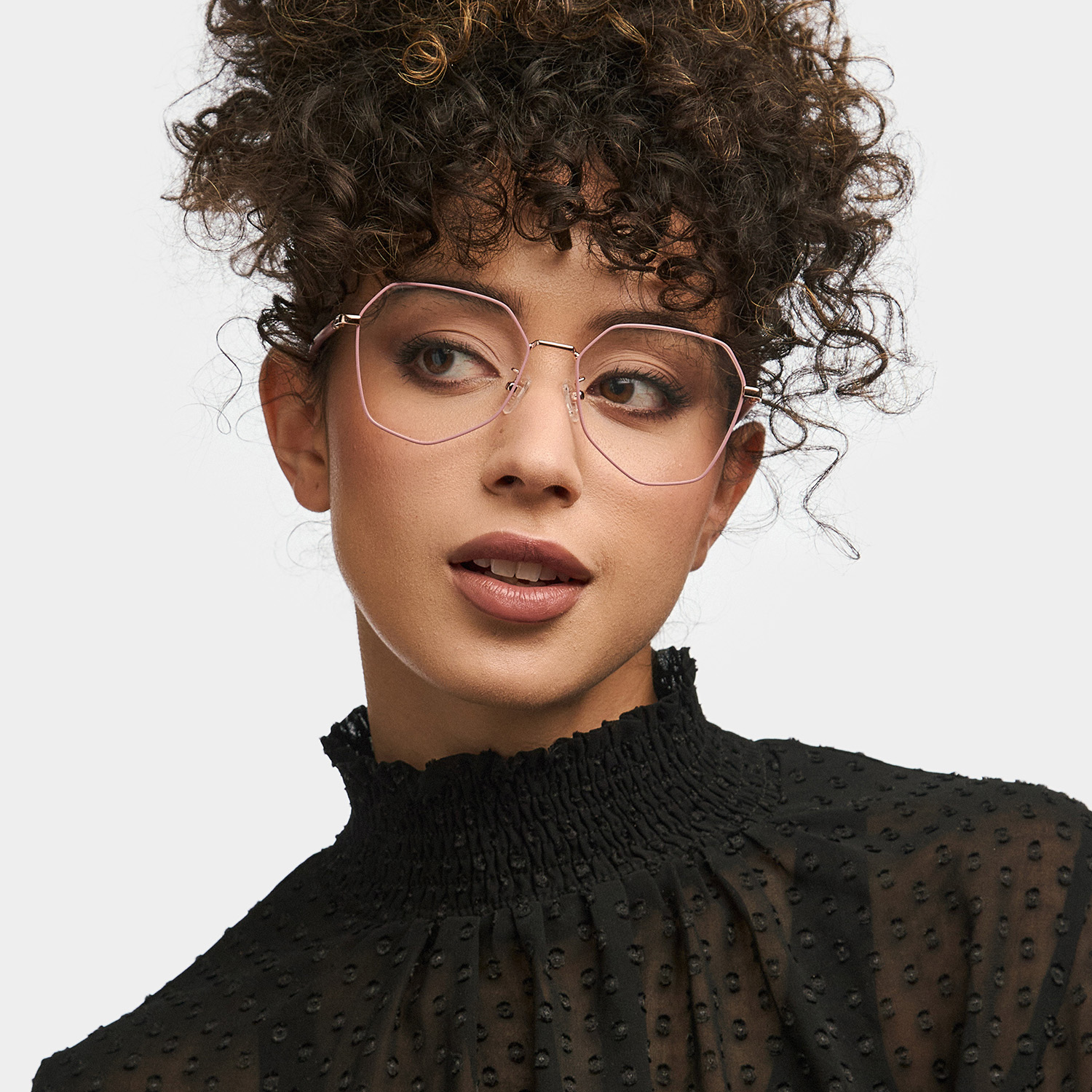 Bivins Geometric Pink Glasses