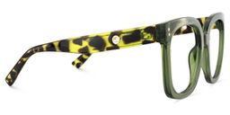 Ebony Square Green Tortoise Glasses5