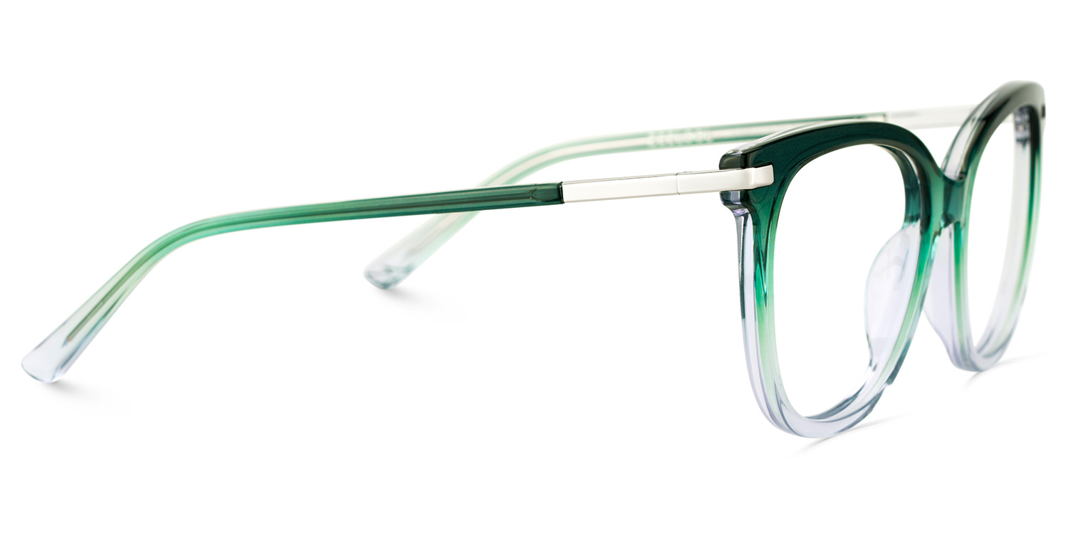 Round Green Gradient Crystal Glasses4