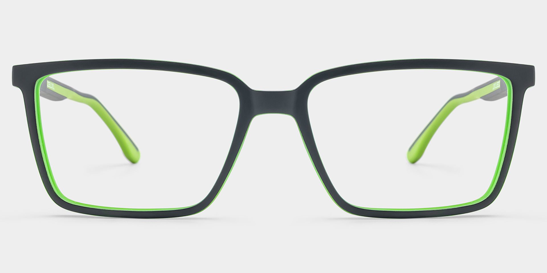 Anthony Rectangle Black Green Glasses0
