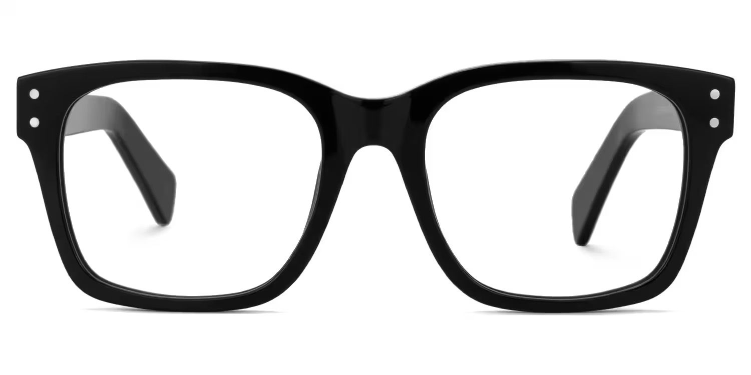 Fussell Square Black Full-Frame Glasses | ZEELOOL Canada0