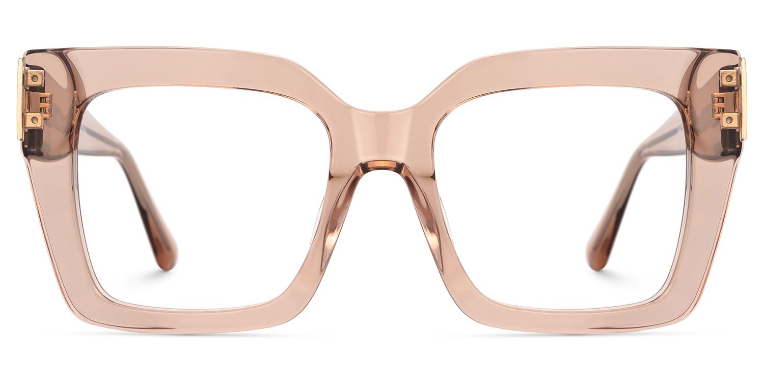 Josiah Beige Square Designer Eyeglasses0
