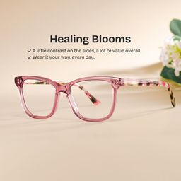 Faith Pink Rectangle Glasses0