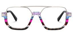 Oromiya Aviator Blue Purple Glasses1