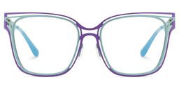 Dacarine Square Purple Blue Glasses1