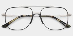Poppy Black Aviator Glasses1