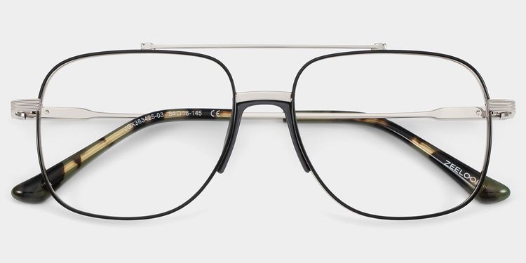 Poppy Black Aviator Glasses