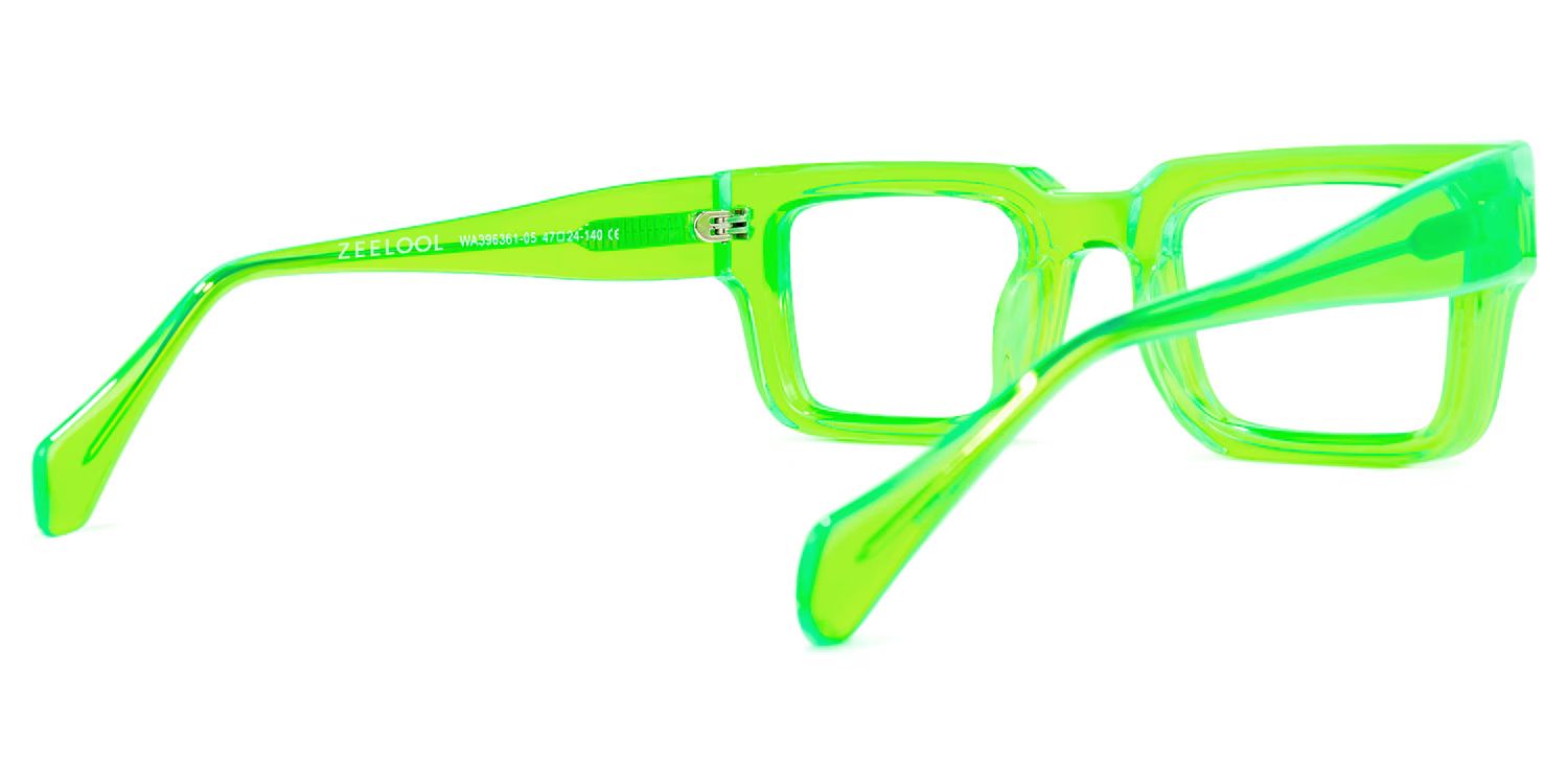 Glaucia Square Green Glasses | ZEELOOL Canada3