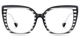 Fenn Black White Cat eye Glasses1