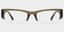 Trevor Clear Brown Rectangle Glasses0