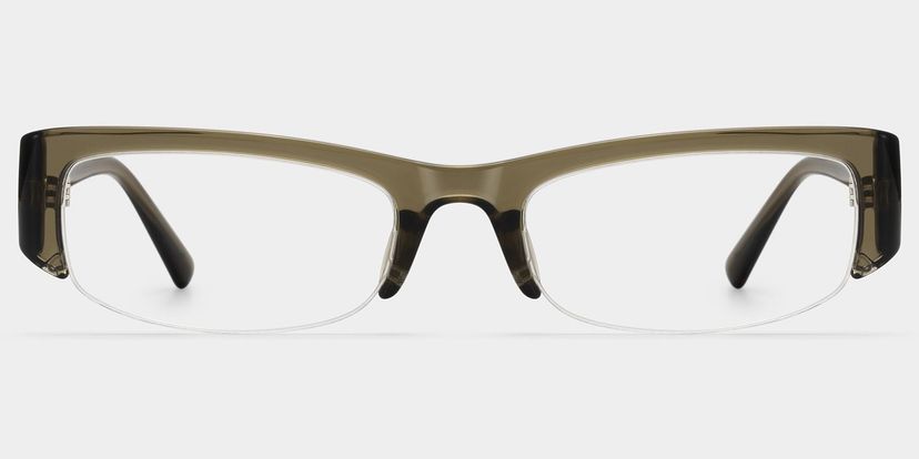 Trevor Clear Brown Rectangle Glasses
