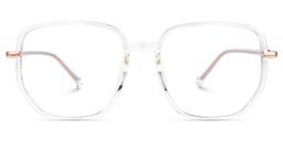 Joana Geometric Clear Glasses0