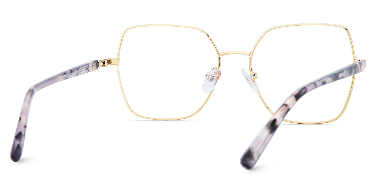 Billie Golden Geometric Prescription Glasses | ZEELOOL Canada4