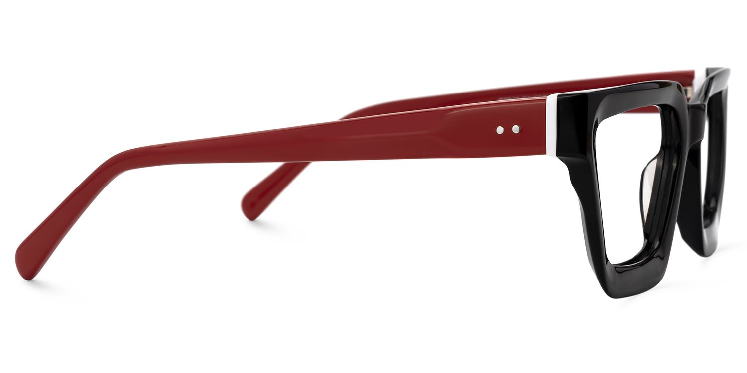 Black Frame Rectangle Glasses For Men4