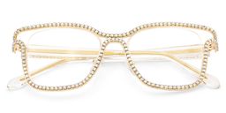 Shine Square Gold Glasses2