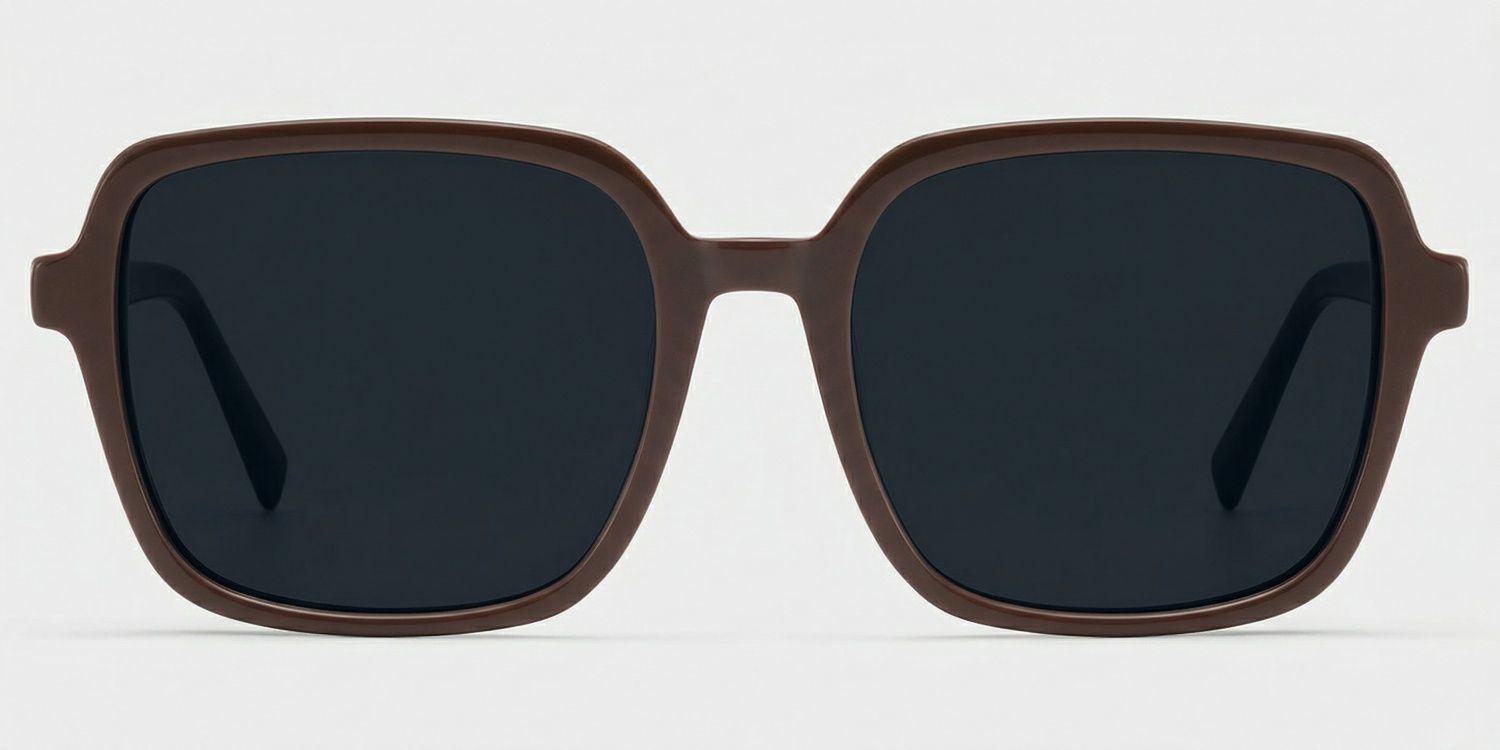 Kenneth Dark Brown Frame Sunglasses with Square Style | ZEELOOL CA0
