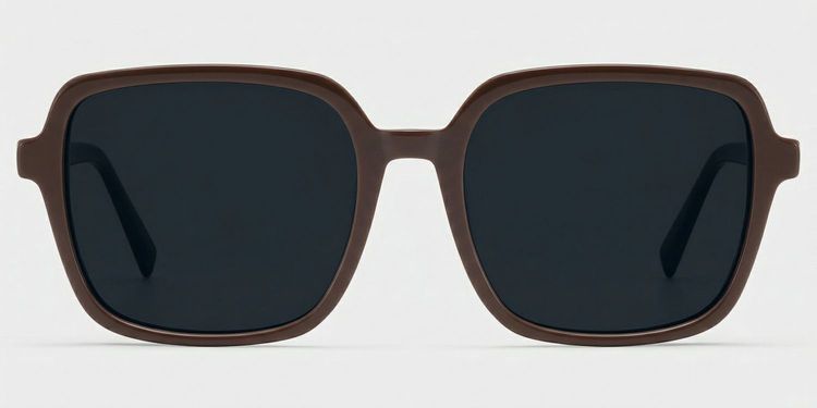 Kenneth Dark Brown Square Sunglasses