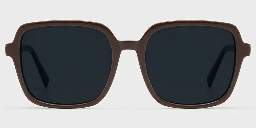 Kenneth Dark Brown Square Glasses