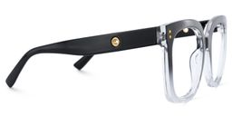 Ebony Square Black Clear Glasses4