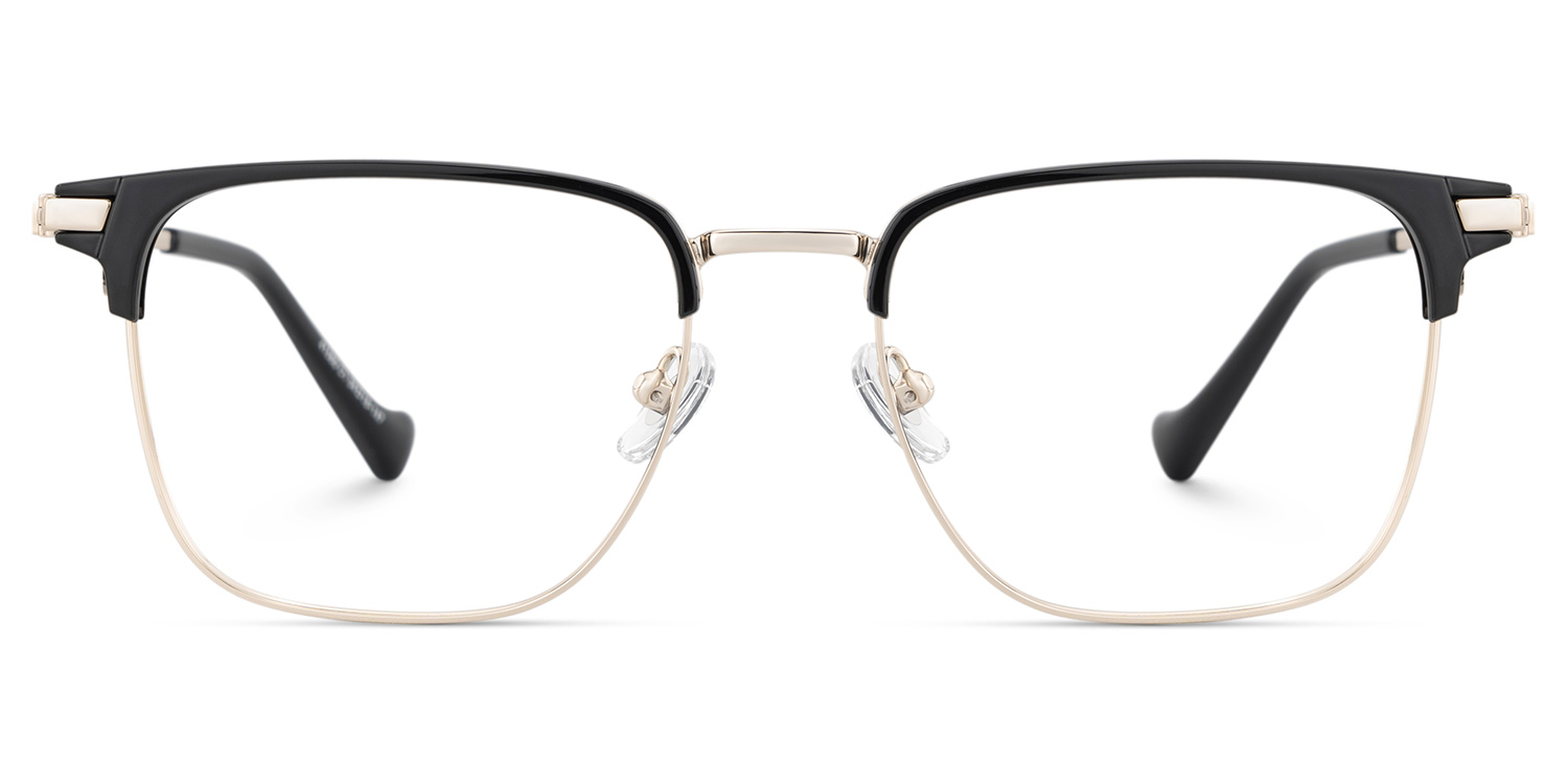 Owen Eyeglasses in Square Black Gold Frame | ZEELOOL Canada1