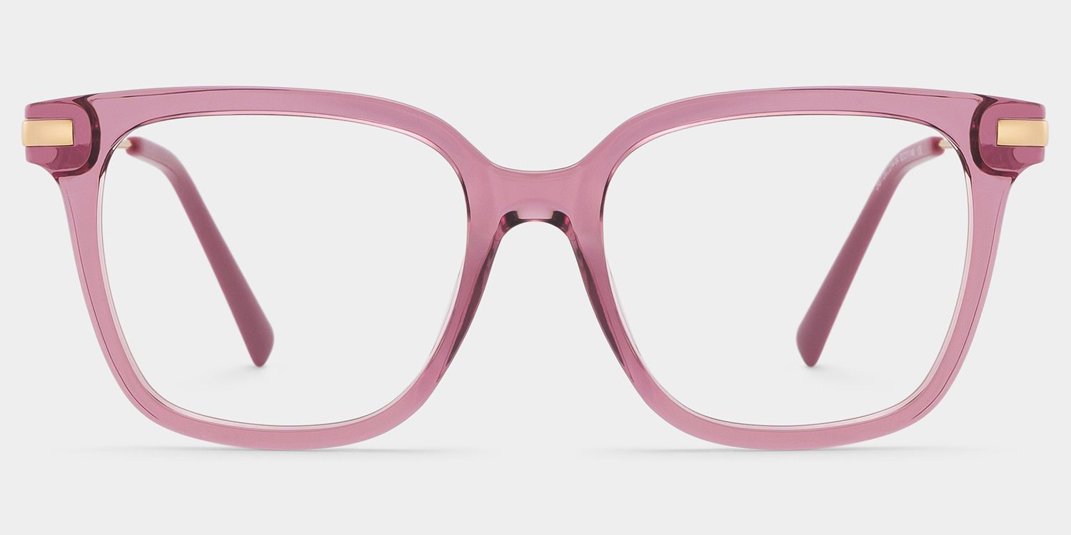 Jacqui Square Pink Glasses1