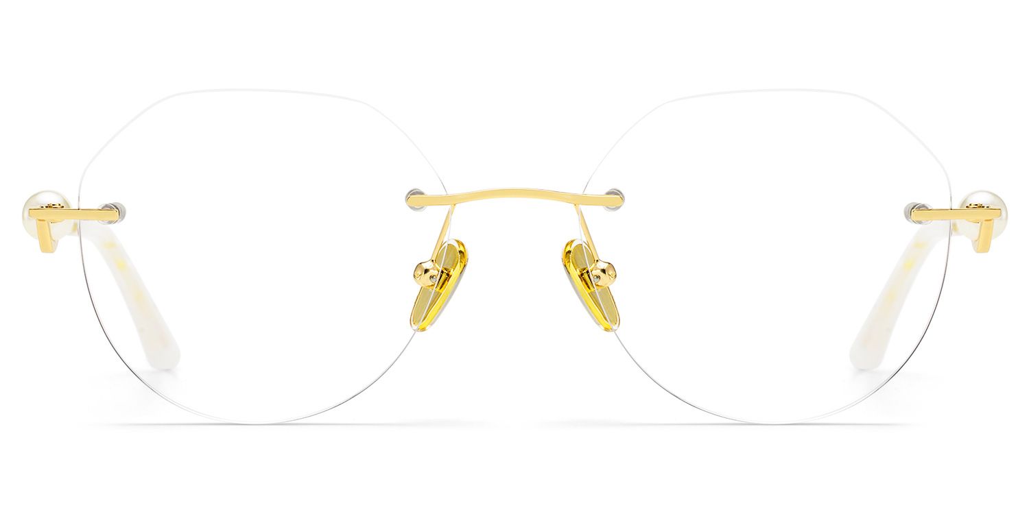 Wyatt Eyeglasses in GeometricGold Frame | ZEELOOL Canada2
