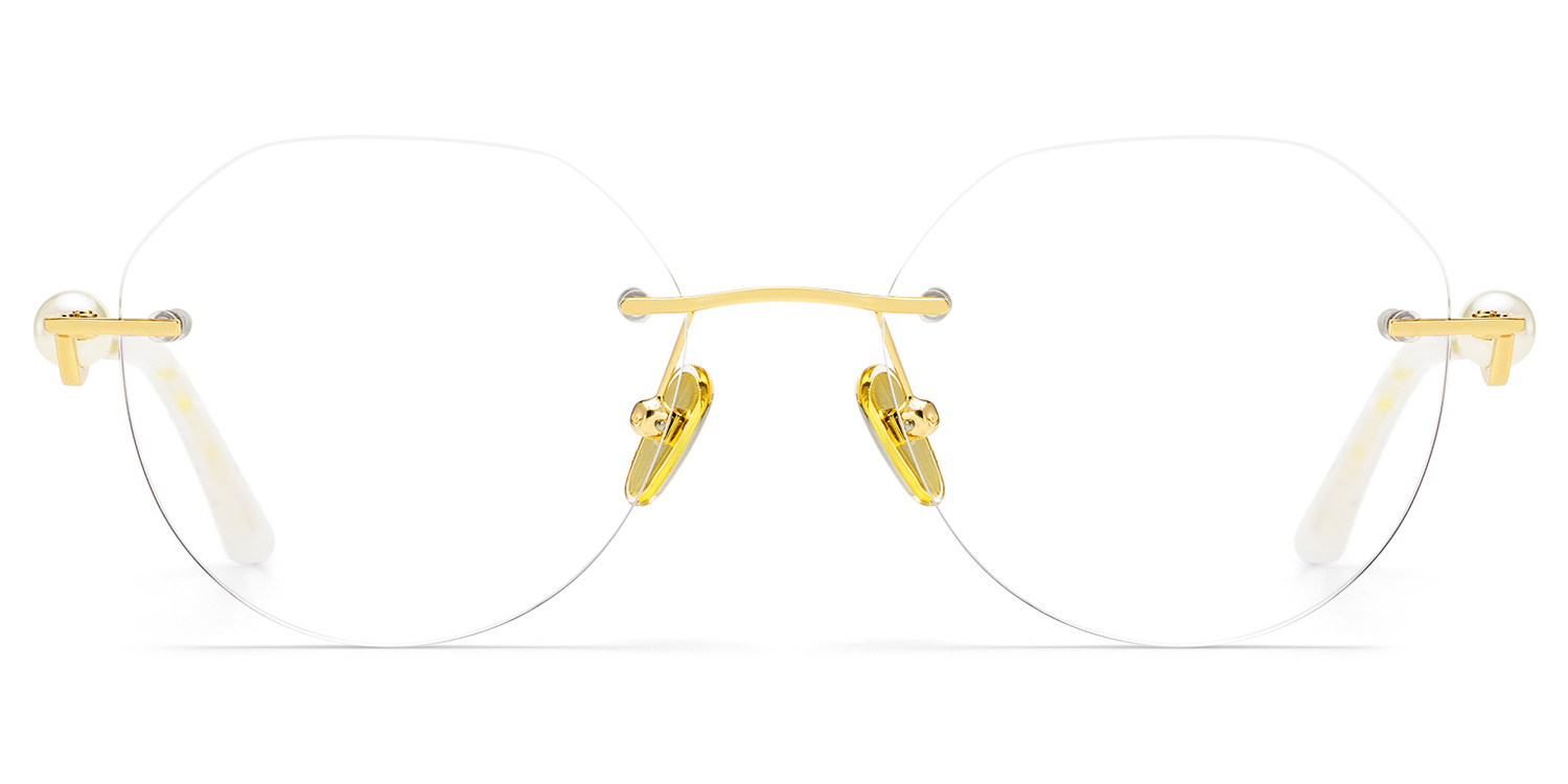 Wyatt Eyeglasses in GeometricGold Frame | ZEELOOL Canada2