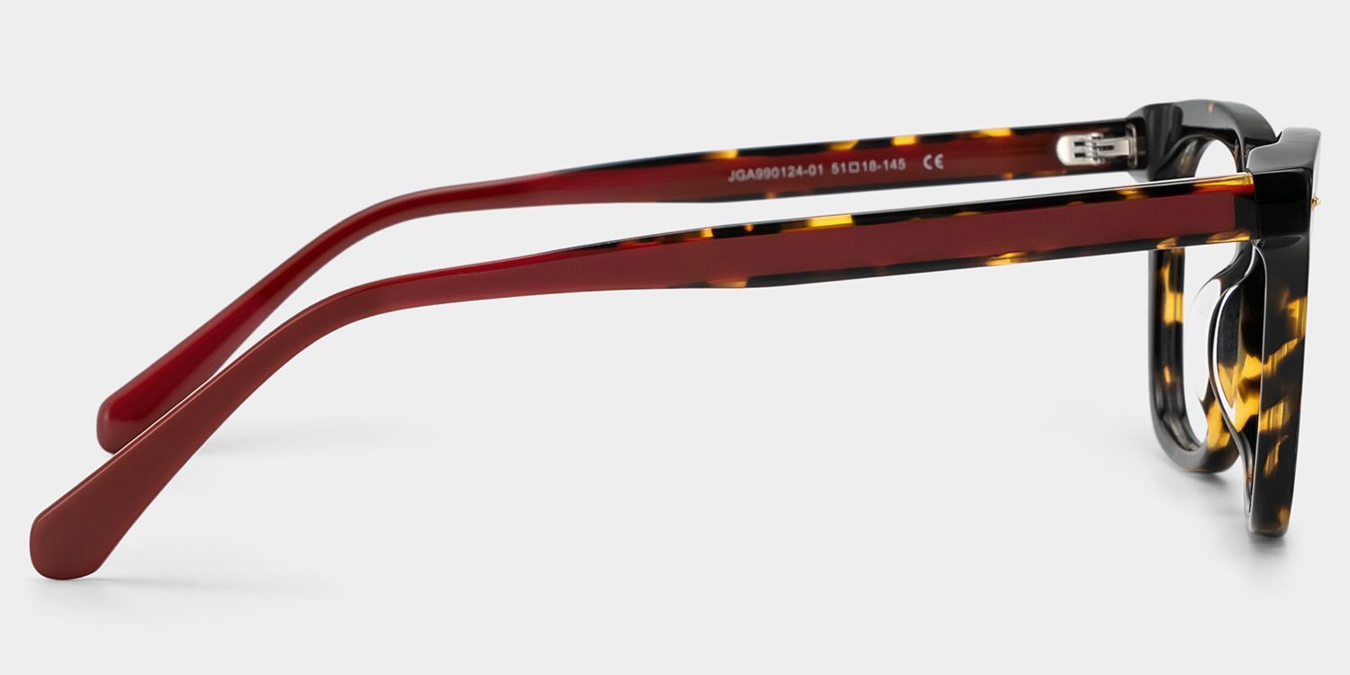 Angela Tortoise Rectangle Glasses | Retro Campus Essential3