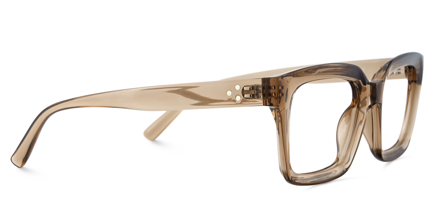 Grover Rectangle Eyeglasses and Champagne Color Frames5