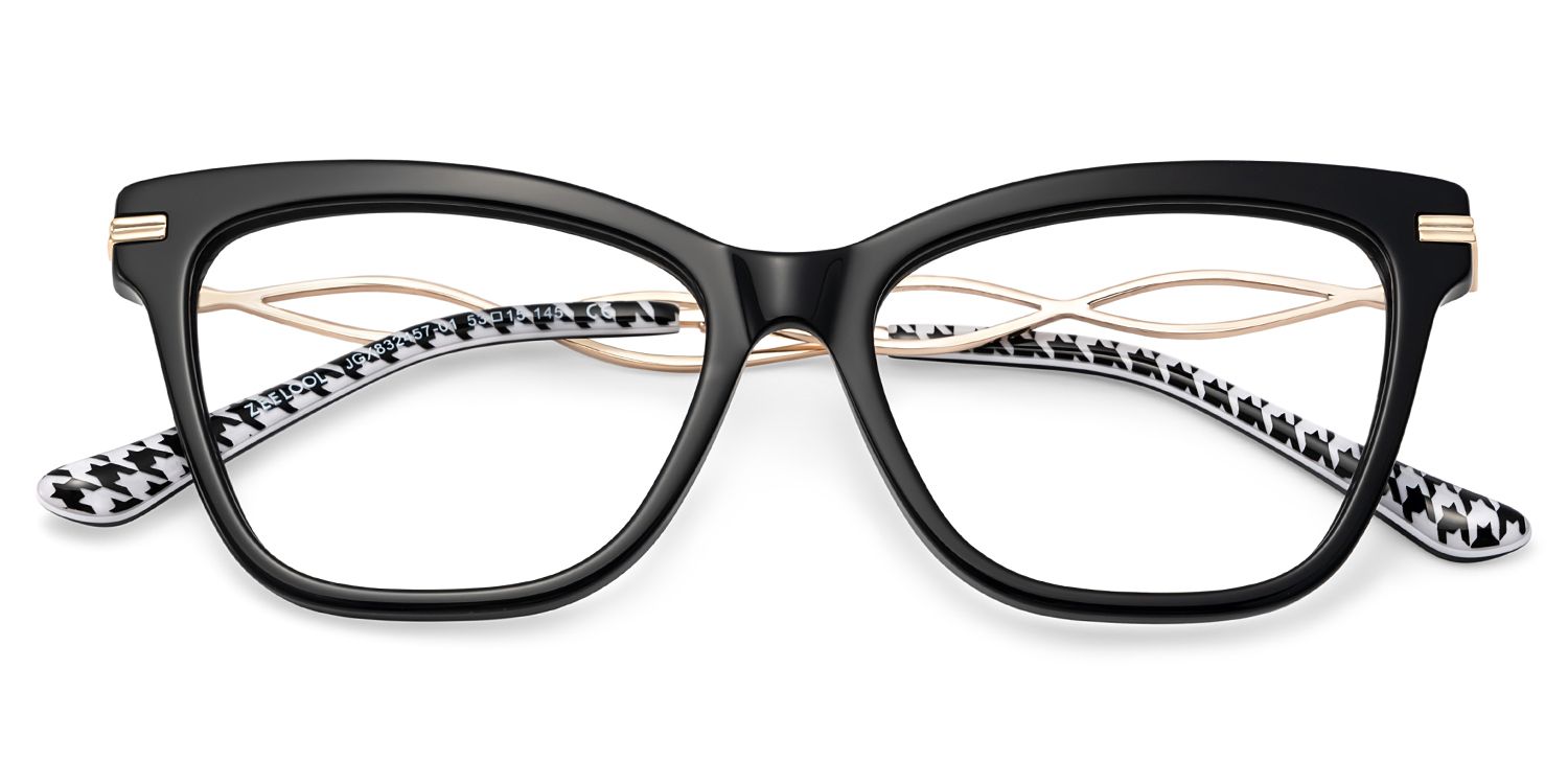 Mason Eyeglasses in Cat eye Black Frame | ZEELOOL Canada2