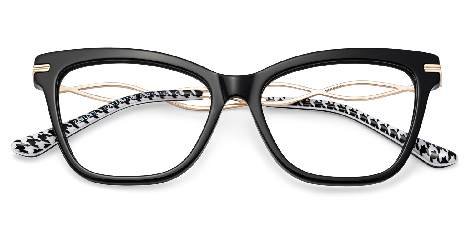 Mason Eyeglasses in Cat eye Black Frame | ZEELOOL Canada2