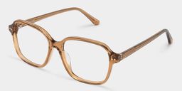 Clementine Clear Brown Square Glasses4