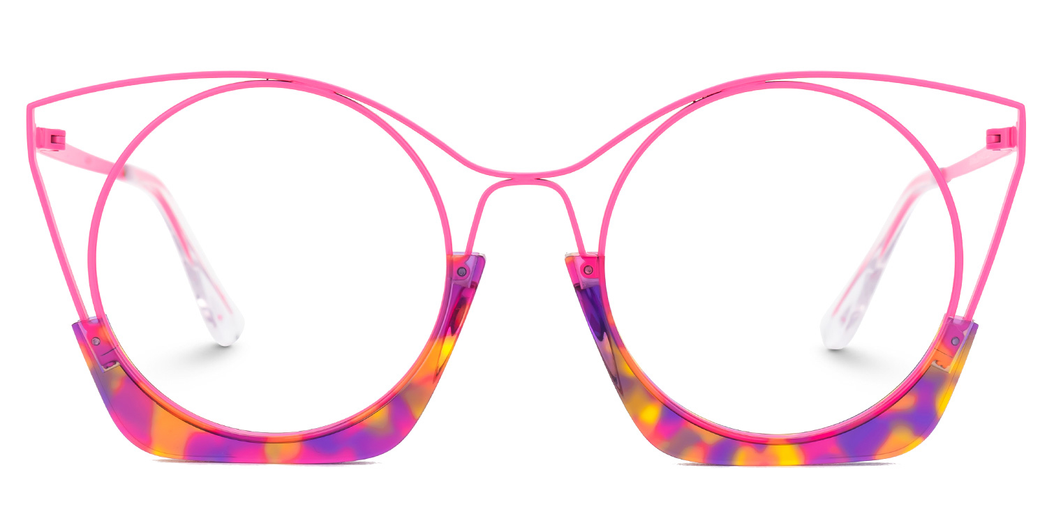 Designer Barbara Barbie Pink Round Frame Glasses0