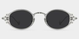 Serena Oval Silver Glasses0