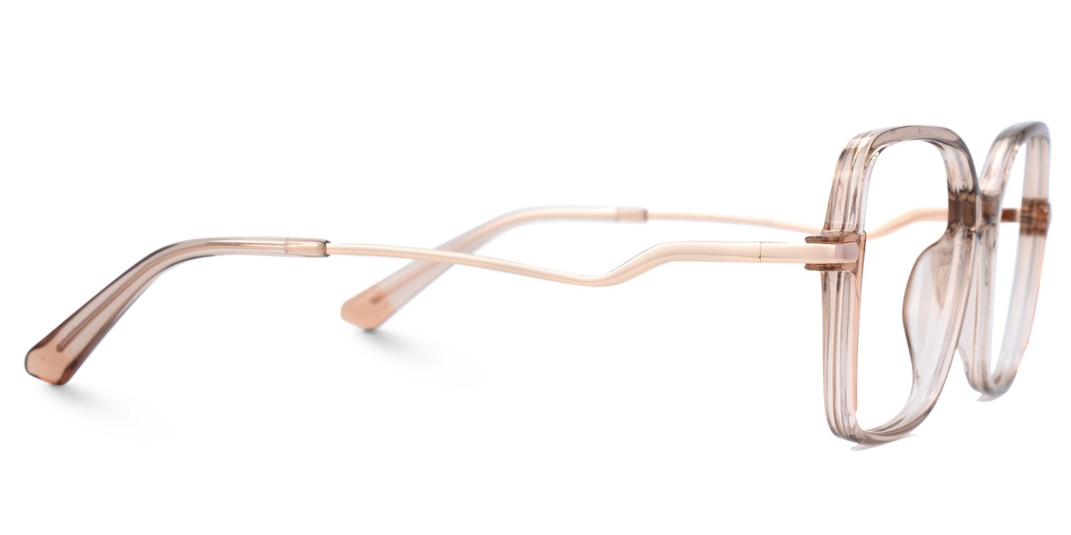 Rendon Champagne Square Prescription Glasses | ZEELOOL Canada2