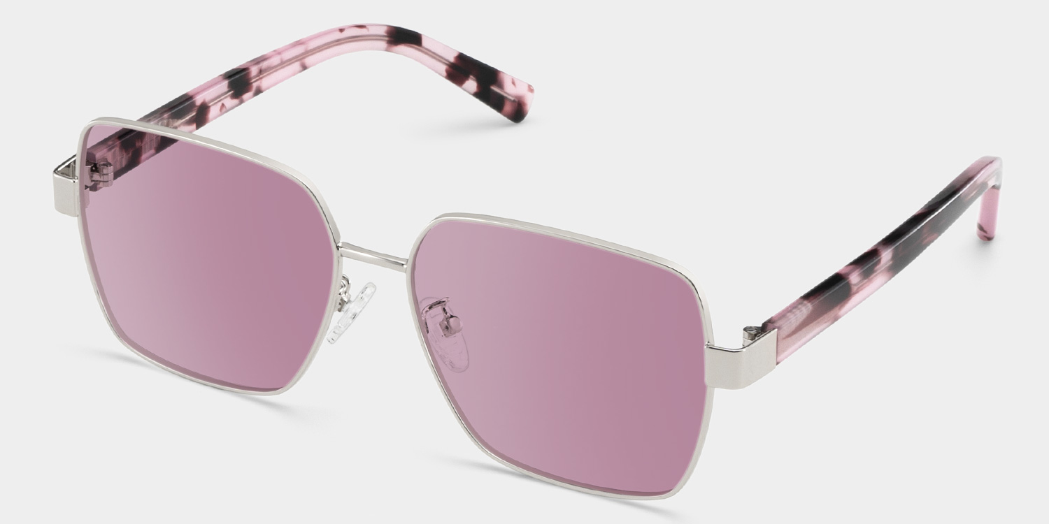 Sahara Square Purple Polarized Sunglasses2