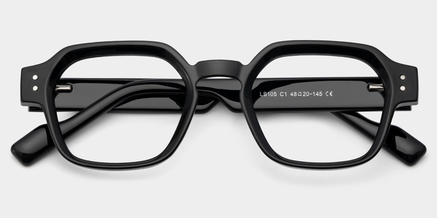 Joy Geometric Black Glasses1