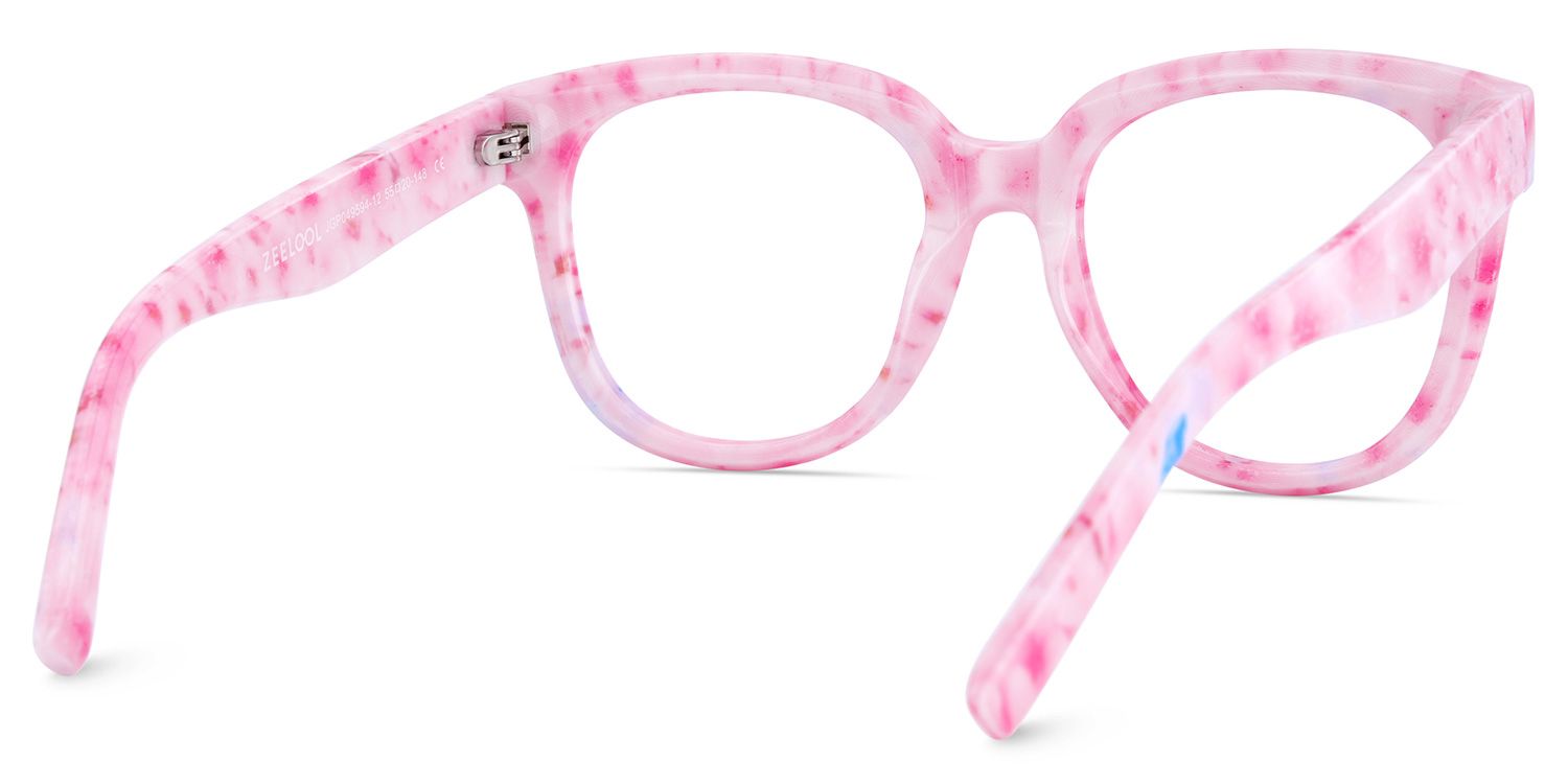 Pink Square Frame Glasses - Harrell on Sale | ZEELOOL Canada5
