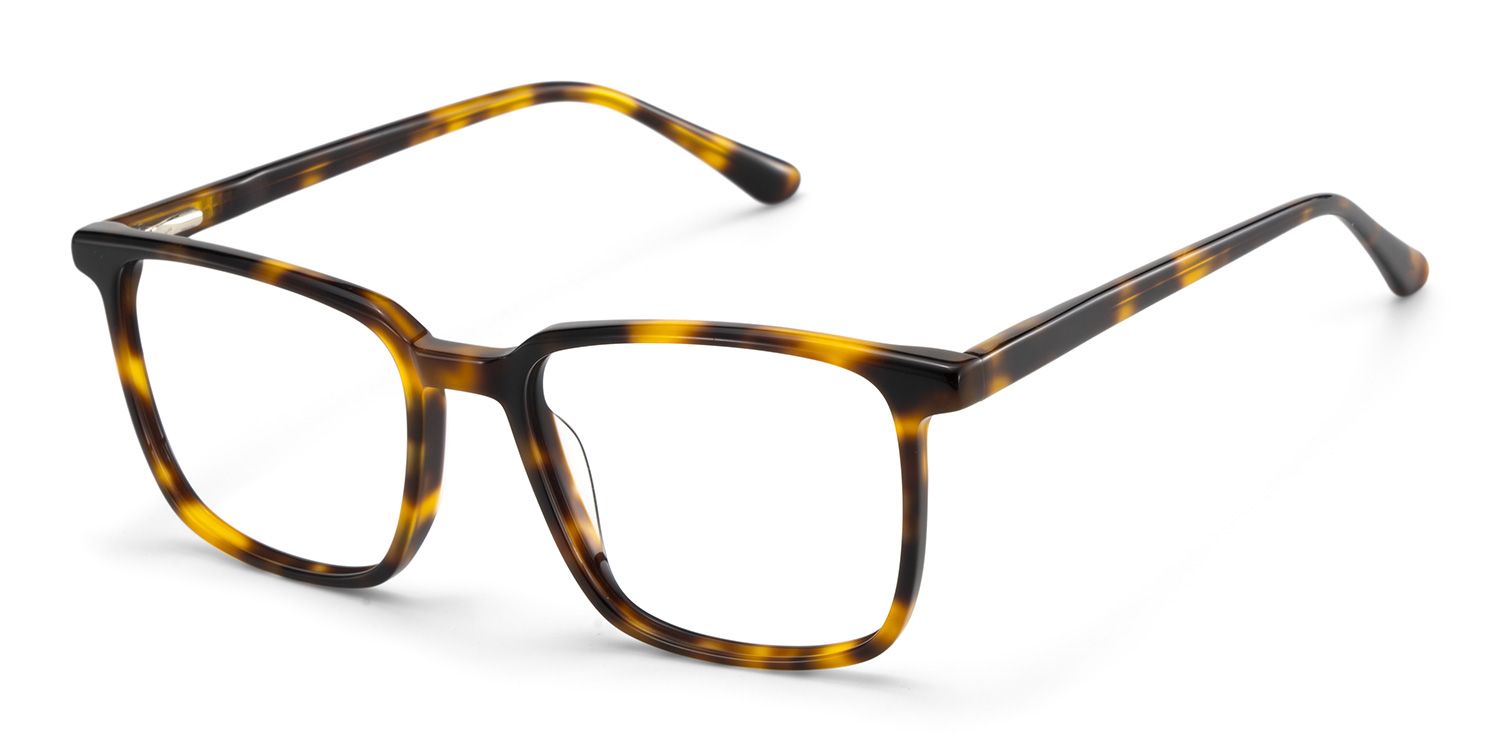 Rectangle Tortoise Eyeglasses- Aidan Acetate Frame Glasses2