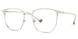 Bethelmy Browline White Glasses3